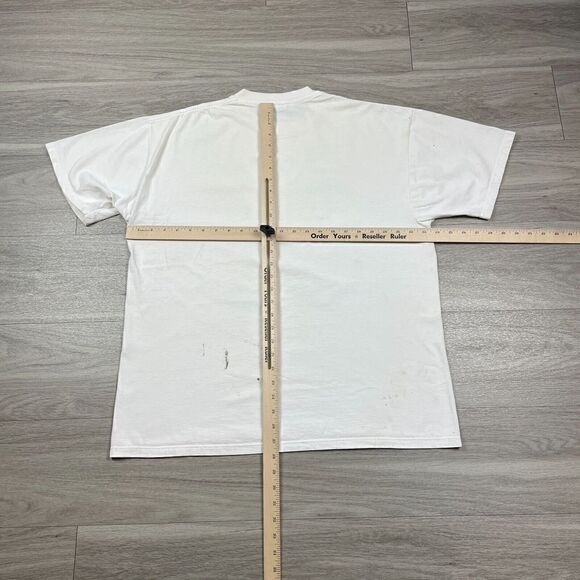 Vintage Shirt Mens Extra Large White University of Texas 90s Multicolor Retro - Picture 13 of 15